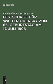 portada Festschrift für Walter Odersky zum 65. Geburtstag am 17. Juli 1996 (in German)