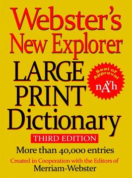portada Webster's New Explorer Large Print Dictionary (en Inglés)