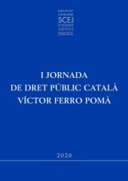 portada I Jornada de Dret Public Catala Victor Ferro Poma: 2018