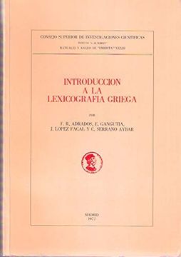 portada Introduccion a la Lexicografia Griega