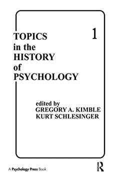 portada Topics in the History of Psychology: Volume i (in English)