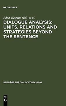 portada Dialogue Analysis: Units, Relations and Strategies Beyond the Sentence 