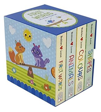 portada Babies Love Lift a Flap 4 Book box Set: Animals, Colours, First Words and Shapes (en Inglés)