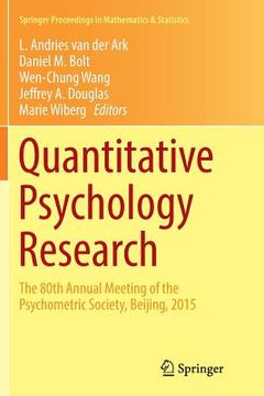 portada Quantitative Psychology Research: The 80th Annual Meeting of the Psychometric Society, Beijing, 2015 (en Inglés)