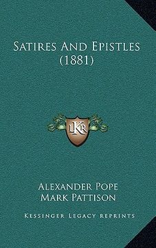 portada satires and epistles (1881) (en Inglés)