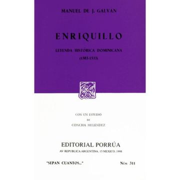 portada Enriquillo: Leyenda Histórica Dominicana (1503-1533)