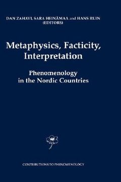 portada metaphysics, facticity, interpretation: phenomenology in the nordic countries (en Inglés)