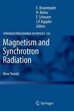portada magnetism and synchrotron radiation: new trends