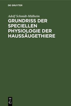 portada Grundriss der Speciellen Physiologie der Haussäugethiere (en Alemán)