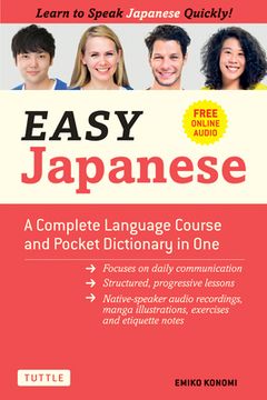 portada Easy Japanese: A Complete Language Course and Pocket Dictionary in one (Free Online Audio) (Easy Language Series) (en Inglés)