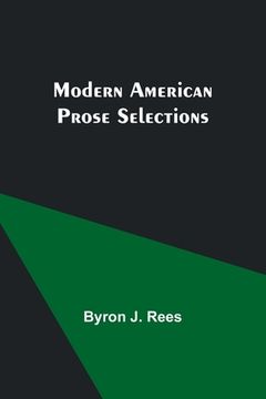 portada Modern American Prose Selections (in English)