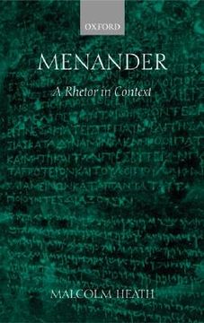 portada menander: a rhetor in context (in English)