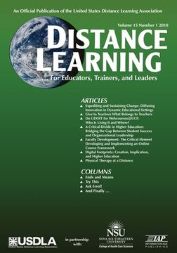 portada Distance Learning - Volume 15 Issue 1, 2018 (en Inglés)