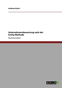 portada Unternehmensbewertung nach der Entity-Methode (German Edition)