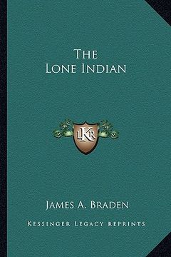 portada the lone indian (in English)