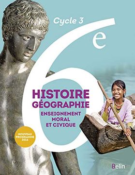 portada Histoire Géographie emc - 6e (2016): Manuel Élève- Grand Format (en Francés)
