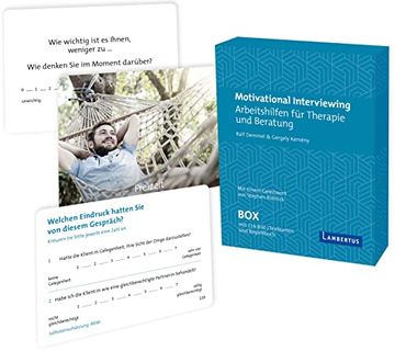 portada Motivational Interviewing box mit Fragekarten: Arbeitshilfen für Therapie und Beratung - mit Begleitbuch und Geleitwort von Stephen Rollnick (in German)