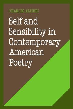 portada Self and Sensibility in Contemporary American Poetry (Cambridge Studies in American Literature and Culture) (in English)