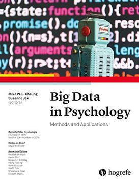 portada Big Data in Psychology: Methods and Applications: 226 (Zeitschrift fur Psychologie) (en Inglés)