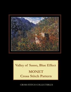 portada Valley of Sasso, Blue Effect: Monet Cross Stitch Pattern (en Inglés)