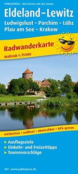 portada Eldeland - Lewitz, Ludwigslust - Parchim - Lübz - Plau am See: Radwanderkarte mit Ausflugszielen, Einkehr- & Freizeittipps, Wetterfest, Reißfest, Abwischbar, Gps-Genau. 1: 75000 (in German)