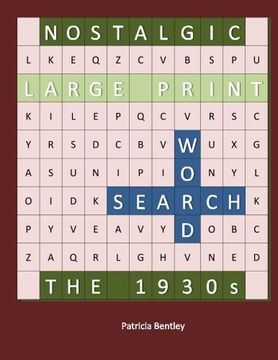 portada Nostalgic Large Print Word Search: The 1930s (in English)