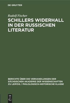 portada Schillers Widerhall in der Russischen Literatur 