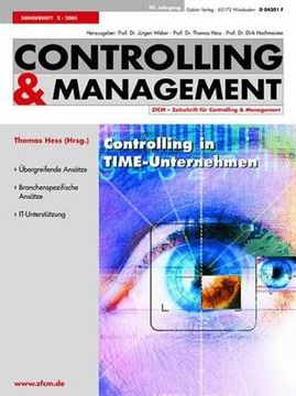 portada Controlling in Time-Unternehmen (Zfcm-Sonderheft, 2) (German Edition) [Soft Cover ] (en Alemán)
