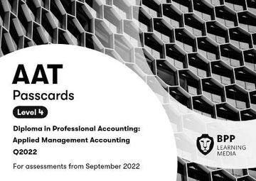 portada Aat Applied Management Accounting: Passcards 