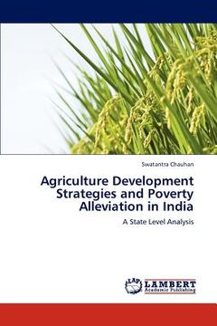 portada agriculture development strategies and poverty alleviation in india (en Inglés)