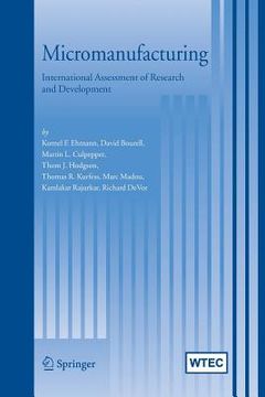 portada Micromanufacturing: International Research and Development (in English)