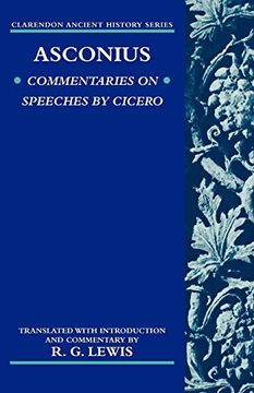 portada Asconius: Commentaries on Speeches of Cicero (Clarendon Ancient History Series) (en Inglés)