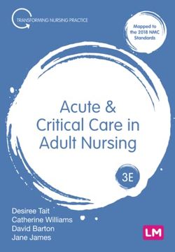 portada Acute and Critical Care in Adult Nursing (Transforming Nursing Practice Series) (in English)
