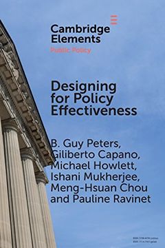 portada Designing for Policy Effectiveness: Defining and Understanding a Concept (Elements in Public Policy) (in English)