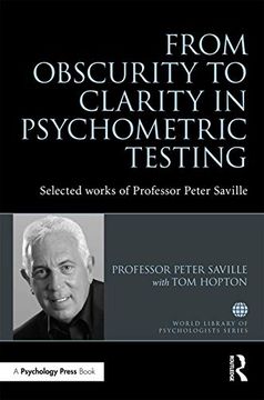 portada From Obscurity to Clarity in Psychometric Testing: Selected Works of Professor Peter Saville (en Inglés)