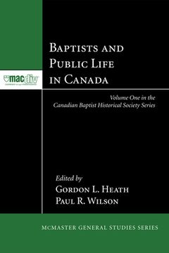 portada Baptists and Public Life in Canada (in English)