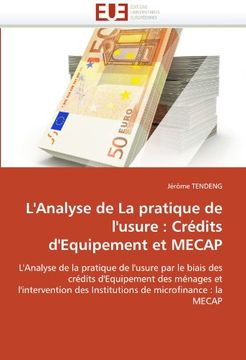 portada L'Analyse de La Pratique de L'Usure: Credits D'Equipement Et Mecap