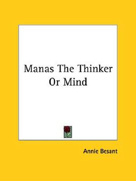 portada manas the thinker or mind (en Inglés)