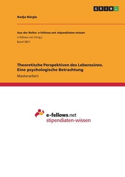 portada Theoretische Perspektiven des Lebenssinns. Eine psychologische Betrachtung (in German)