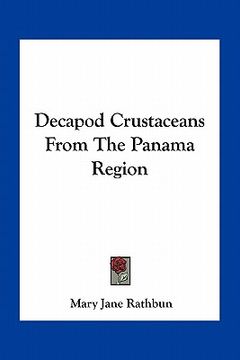 portada decapod crustaceans from the panama region (en Inglés)