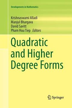 portada Quadratic and Higher Degree Forms (en Inglés)
