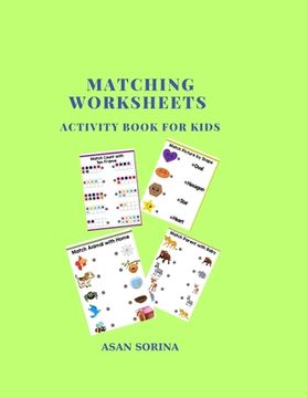 portada Matching Worksheets, Activity Book for Kids (en Inglés)