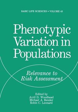 portada Phenotypic Variation in Populations: Relevance to Risk Assessment (en Inglés)