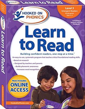 portada Hooked on Phonics Learn to Read - Level 3: Emergent Readers (Kindergarten | Ages 4-6) (3) (en Inglés)