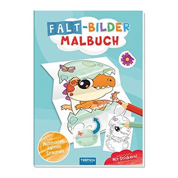portada Trã Tsch Malbuch Faltbilder-Malbuch Dino (en Alemán)