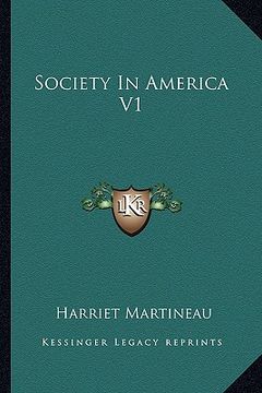 portada society in america v1 (in English)