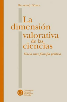 portada Dimension Valorativa de las Ciencias Hacia una Filosofi  a Politica
