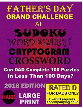 portada Father's Day Grand Challenge at Sudoku, Word Search, Cyptogram, Crossword: Can Dad Complete 100 pozzles in Less Than 100 Days?