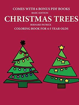 portada Coloring Book for 4-5 Year Olds (Christmas Trees) (in English)