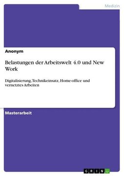 portada Belastungen der Arbeitswelt 4. 0 und new Work (en Alemán)